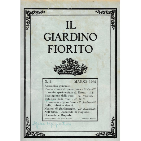 Il giardino fiorito n. 3 Marzo 1932