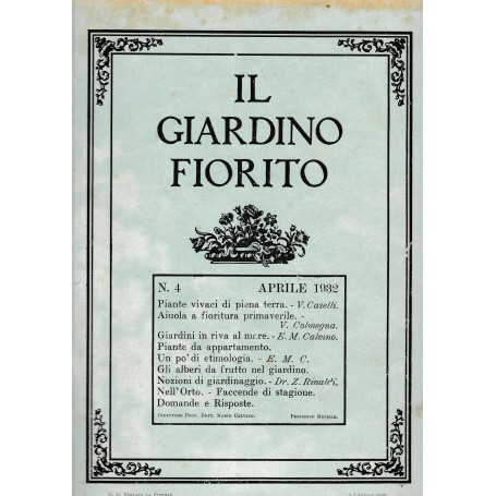Il giardino fiorito n. 4 Aprile 1932