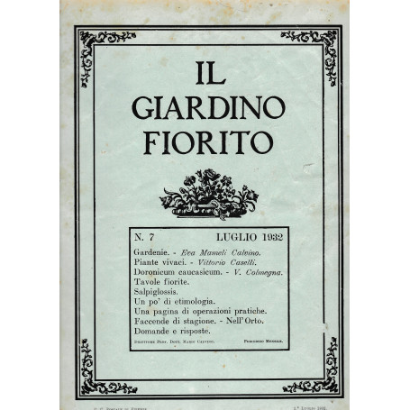 Il giardino fiorito n. 7 Luglio 1932