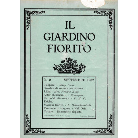 Il giardino fiorito n. 9 Settembre 1932