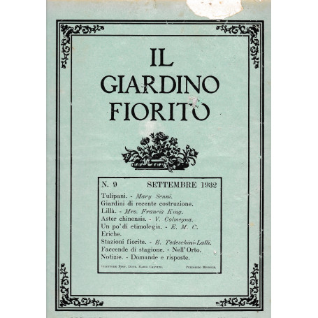 Il giardino fiorito n. 9 Settembre 1932
