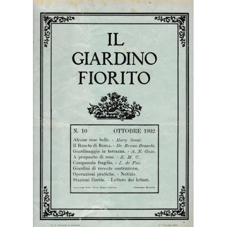 Il giardino fiorito n. 10 Ottobre 1932