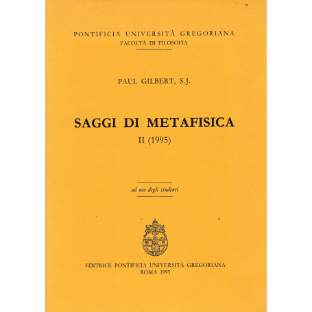 Saggi di metafisica II (1995)