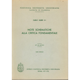 Note sistematiche alla critica fondamentale