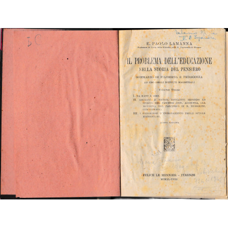 Il problema dell'educazione nella storia del pensiero. vol. 3° Da Kant a oggi