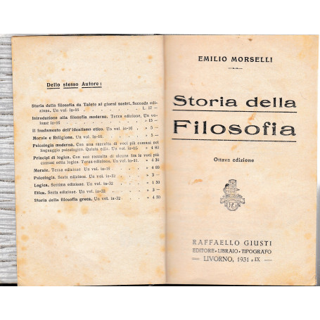 Storia della filosofia