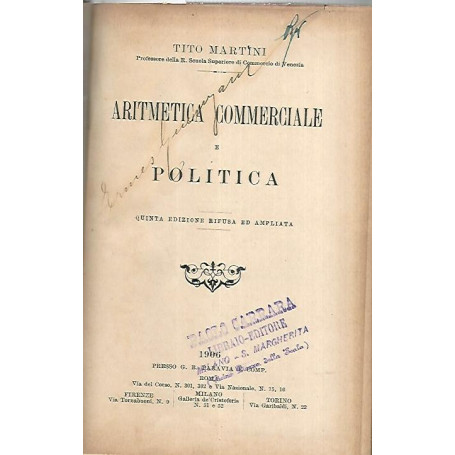 Aritmetica commerciale e politica