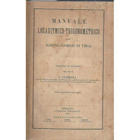 Manuale logaritmico trigonometrico