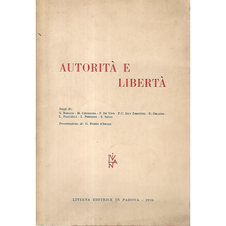 Autorità  e libertà