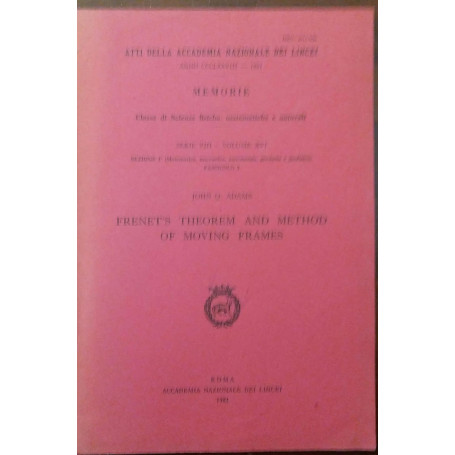 FRENET'S THEOREM AND METHOD OF MOVING FRAMES