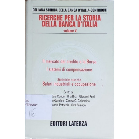 Ricerche per la Storia dell Banca d'Italia