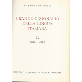 Grande dizionario della lingua italiana II Balc-Cerr