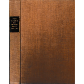 Archivio Economico dell'Economia Italiana  vol. V-VI (fascicoli rilegati)