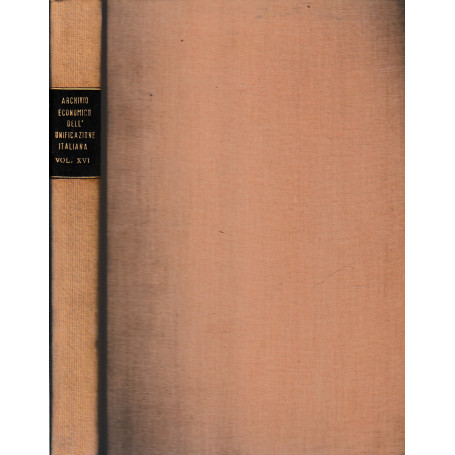 Archivio Economico dell'Economia Italiana  vol. XVI (fascicoli rilegati)
