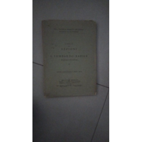 corso di lezioni su g.lombardo-radice pedagogista