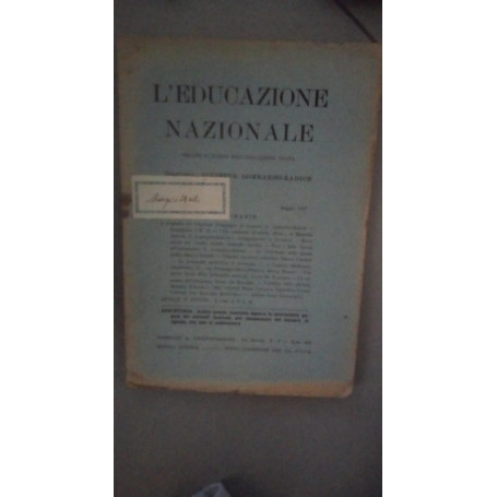 l'educazione nazionale