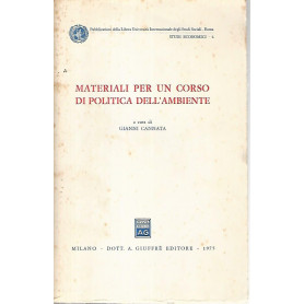 Materiali per un corso di politica dell'ambiente