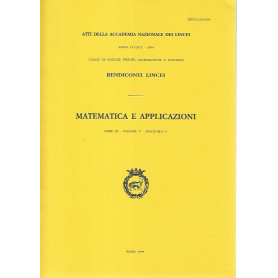 Matematica e applicazioni. Serie IX- Volume V- Fascicolo 4. Rendiconti Lincei