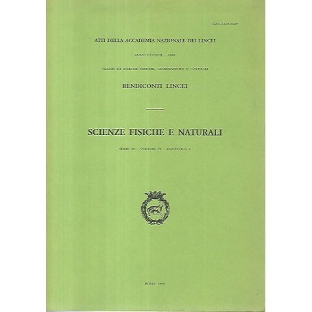 Scienze fisiche e naturali. Serie IX - Volume VI- Fascicolo 1. Rendiconti Lincei
