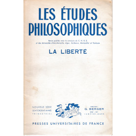 Les études philosophiques. La liberté n. 1. Pubblicazione trimestrale