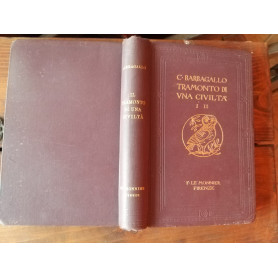 Tramonto di una civilta'  Volume Primo