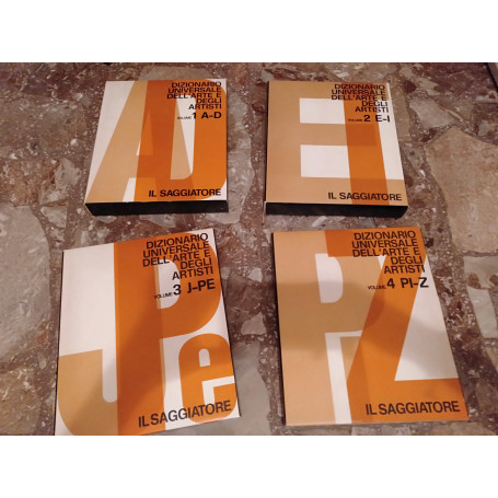 Dizionario Universale dell' arte e degli artisti vol. 1 A-D vol.2 E-I vol.3 j-pe vol.4 pi-z