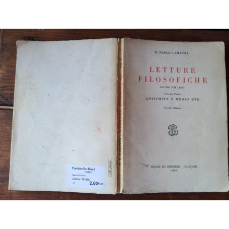 Letture filosofiche ad uso dei licei Volume primo