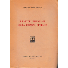 I fattori essenziali della finanza pubblica