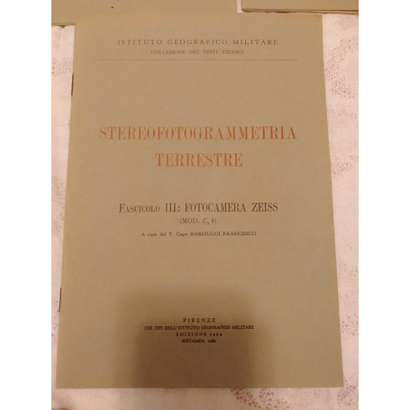 Stereofotogrammetria terrestre. 5 fascicoli
