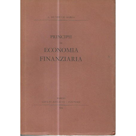 Principii di economia finanziaria