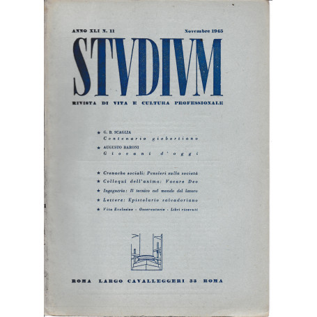 Studium. Rivista di vita e cultura professionale