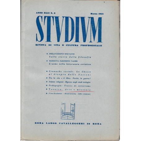 Studium. Rivista di vita e cultura professionale