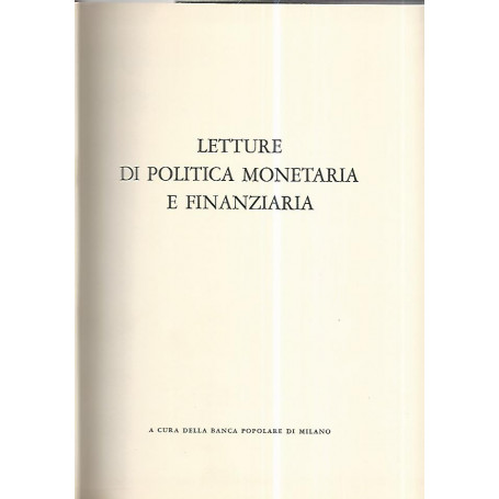 Letture di politica monetaria e finanziaria. Volume 2