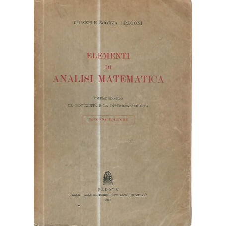 Elementi di analisi matematica. Volume secondo
