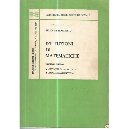 Istituzioni di matematiche. Volume primo