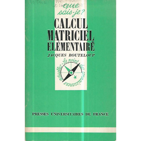 Calcul matriciel elementaire