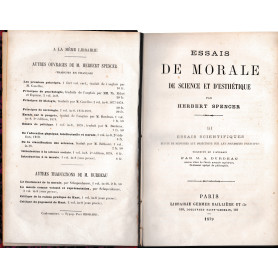 Essais de morale de science et d'esthètique. vol. III°