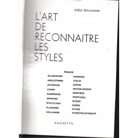 L'art de reconnaitre les styles