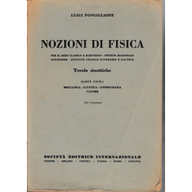 Nozioni di Fisica. Tavole sinottiche