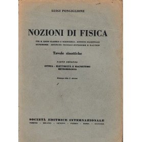 Nozioni di Fisica. Tavole sinottiche