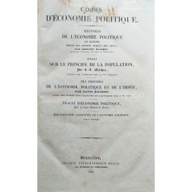 Cours d'Economie Politique.