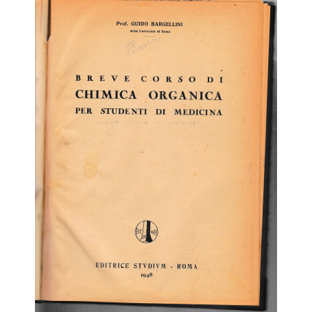 Breve corso di Chimica Organica per studenti di Medicina