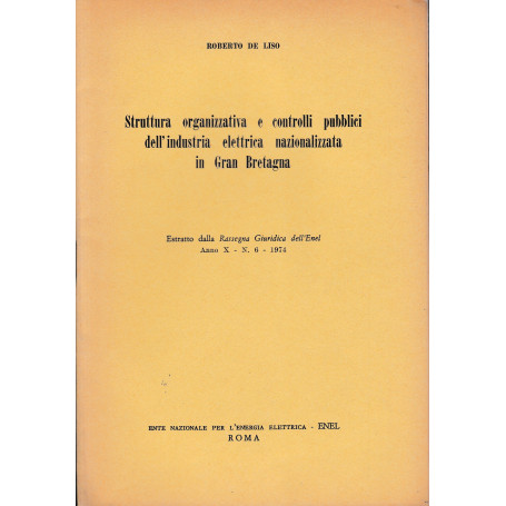 Estratto dalla "Rassegna Giuridica dell'Enel" anno X - n. 6 - 1974