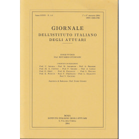 Giornale dell'Istituto Italiano degli Attuari. Anno LXVII - n. 1-2