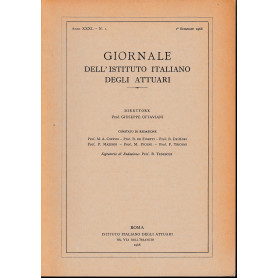 Giornale dell'Istituto Italiano degli Attuari. Anno XXXI - n. 1
