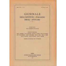 Giornale dell'Istituto Italiano degli Attuari. Anno XXV - n. 2