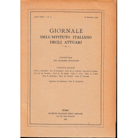 Giornale dell'Istituto Italiano degli Attuari. Anno XXIV - n. 2