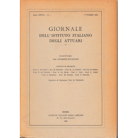 Giornale dell'Istituto Italiano degli Attuari. Anno XXVII - n. 1