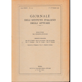 Giornale dell'Istituto Italiano degli Attuari. Anno XXXIV - n. 1-2