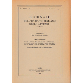 Giornale dell'Istituto Italiano degli Attuari. Anno XXXVI - n. 1-2